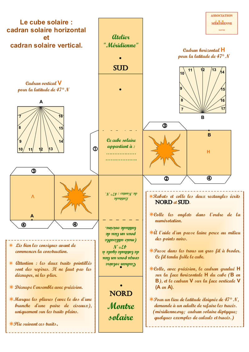 Plan du cube solaire pour Nantes